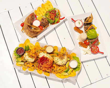 Platter of food at the restaurant